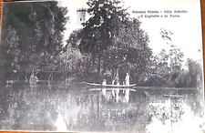 1914 ROSSANO VENETO - VILLA SEBELLIN -IL LAGHETTO E LA TORRE cartolina autografo