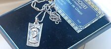 Ciondolo testa di Gesù Gesù fatto a mano Cristo argento massiccio 5 cm con catenina