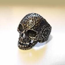 Anello Acciaio 316L Teschio Messicano, Mexican Skull, Calavera tg 27 (Ø 21,4)