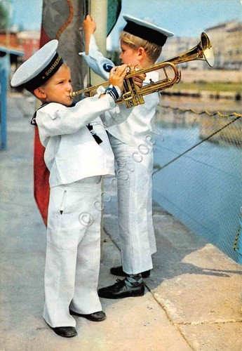 Cartolina bambini con - , tromba