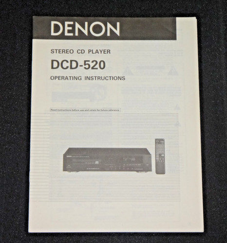 Denon lettore manuale - denon, cd