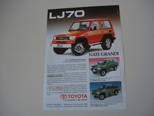 advertising Pubblicità 1991 TOYOTA LJ70 LJ 70