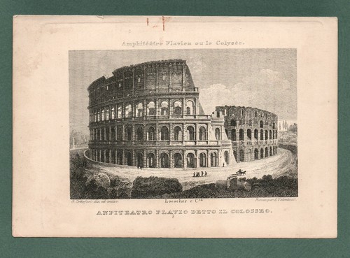 Stampa antica roma anfiteatro - antica,