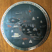 CALAMITA FRIGO MALTA rotonda diametro 9 cm. - fridge magnet