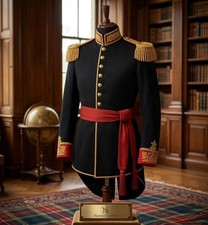 Cappotto Uomo Nero Militare
