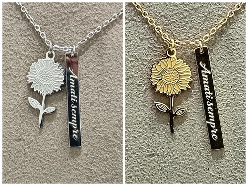 Collana con ciondolo girasole - collana,