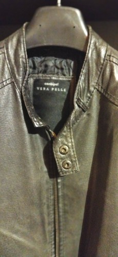 Giacca pelle nera uomo - in,