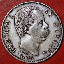 Italy 2 Lire 1886 KM# 23