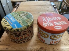 lotto scatole pubblicitarie di latta doria biscotti 