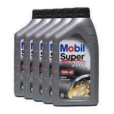 Olio motore MOBIL Super 2000 X1 10W-40 VW 50101, MB 229.1, API CF, 5x1 litri