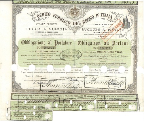 Obbligazioni debito pubblico - debito,