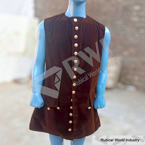Gilet pirata velluto - , marrone