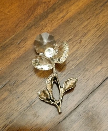 Fiore metallo cristallo - fiore, in