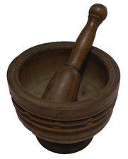 Antico Mortaio In Legno