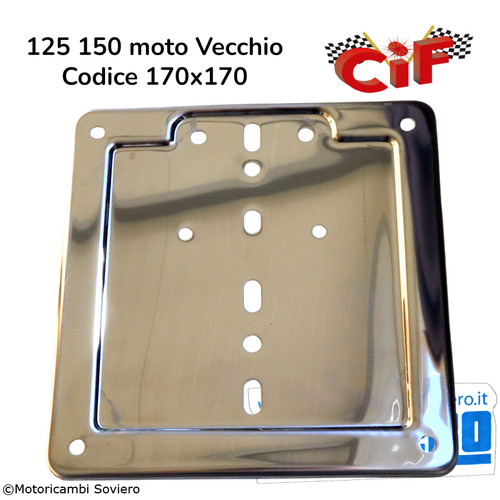 Base targa cromata - vespa, 125
