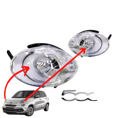 Coppia fari fiat 500l - coppia,