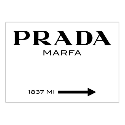 Quadro prada marfa con cornice - quadro,
