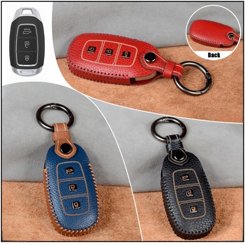 Real leather car key fob - key,