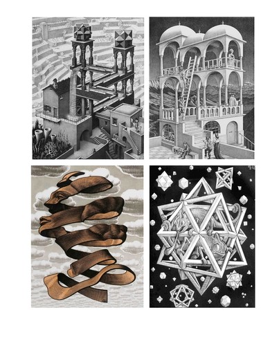 Escher opere arte cascata - opere, d'arte