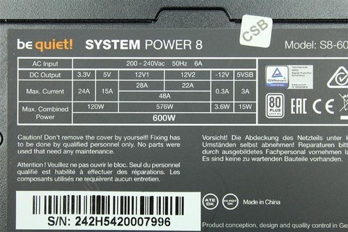 Quiet system power 600 w - quiet,