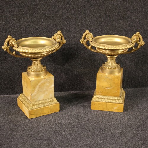 Coppia alzate bronzo - coppia, dorato