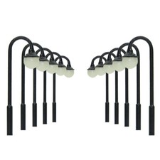LYM24 10pcs Échelle N/Z Modèle Ferroviaire Modèle de Lampadaire Rétro LED 3V
