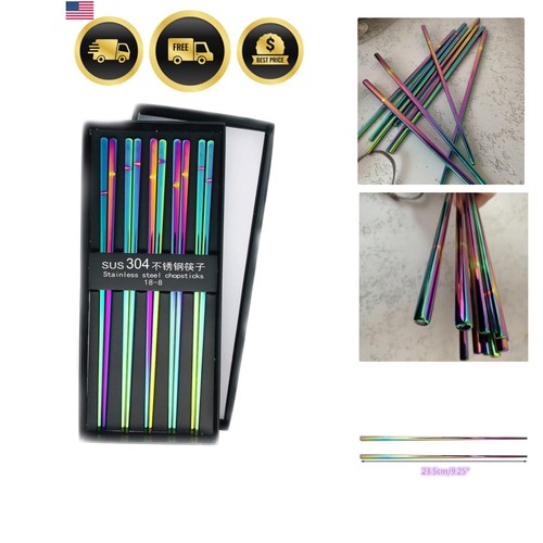 Bacchette arcobaleno acciaio - bacchette,