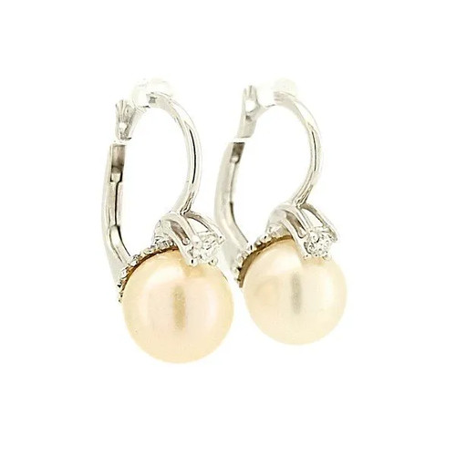 Orecchini perle diamanti - perle,