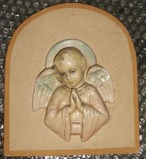 Icona metà 900 scultura gesso angioletto protettore ideale in camera bimbo bimba