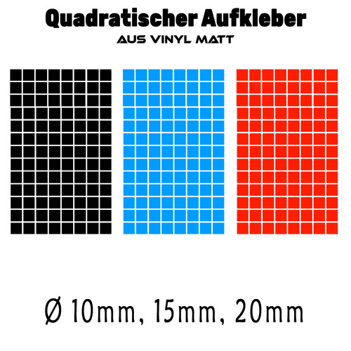 Etichette adesive quadrate