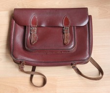 Borsa scuola vintage in pelle