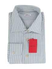 Kiton Verde a Righe Cotone