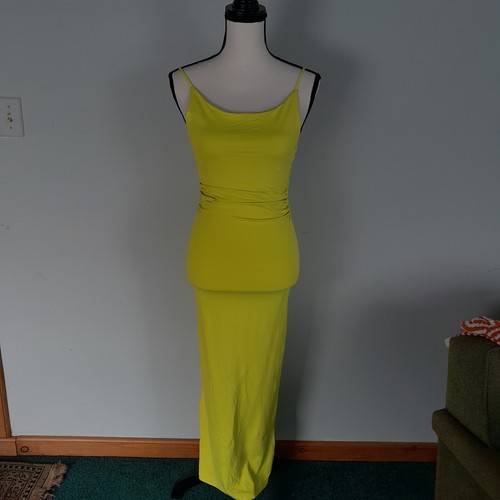 Maxi abito zara giallo fluo - abito,