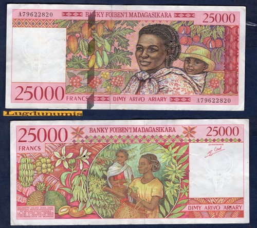 Madagascar 25000 francs 1998 - 25000,