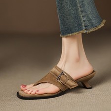 Womens Square Toes Thin Heels