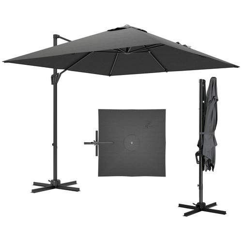 Outsunny ombrellone quadrato - ombrellone, a