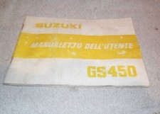 Suzuki gs 450 1979 manuale  utente