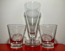 CAMPARI 1 Bicchiere Thun Design + 2 Bicchieri Glass Campari Soda 80 Year Italy
