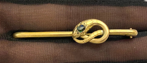 Ancienne broche serpent - broche, orné