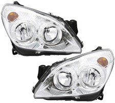 Scheinwerfer Set für Opel Astra H 2004-2010 Chrom H1 H7 Halogen mit LWR Motoren