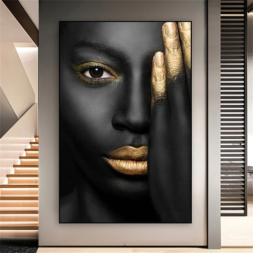 Poster donna africana arte - , oro