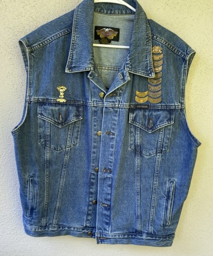 Gilet denim harley - denim, harley-davidson