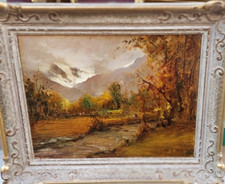 PITTORE -LORENZO DELLEANI 1840-1908( attribuito)  'PAESAGGIO PIEMONTESE'