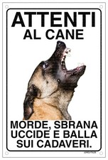 MALINOIS mod 1 Attenti al cane morde sbrana uccide e balla sui cadaveri 15x20