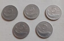 Lotto di 5 monete da 5 LIRE