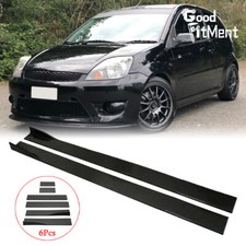 Per Ford Fiesta ST MK5 MK6 MK7 minigonne laterali splitter minigonne laterali nero lucido