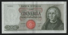 5000 LIRE COLOMBO 1° TIPO