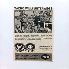 1966 VDO Tachimetro Tachimetro Willi Bici Pubblicità Pubblicità Advertising