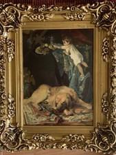 Dipinto Olio: Nello studio