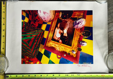 KISS Poster ACE FREHLEY Firmato Autografo Computer Art Les Paul Vintage Kiss B